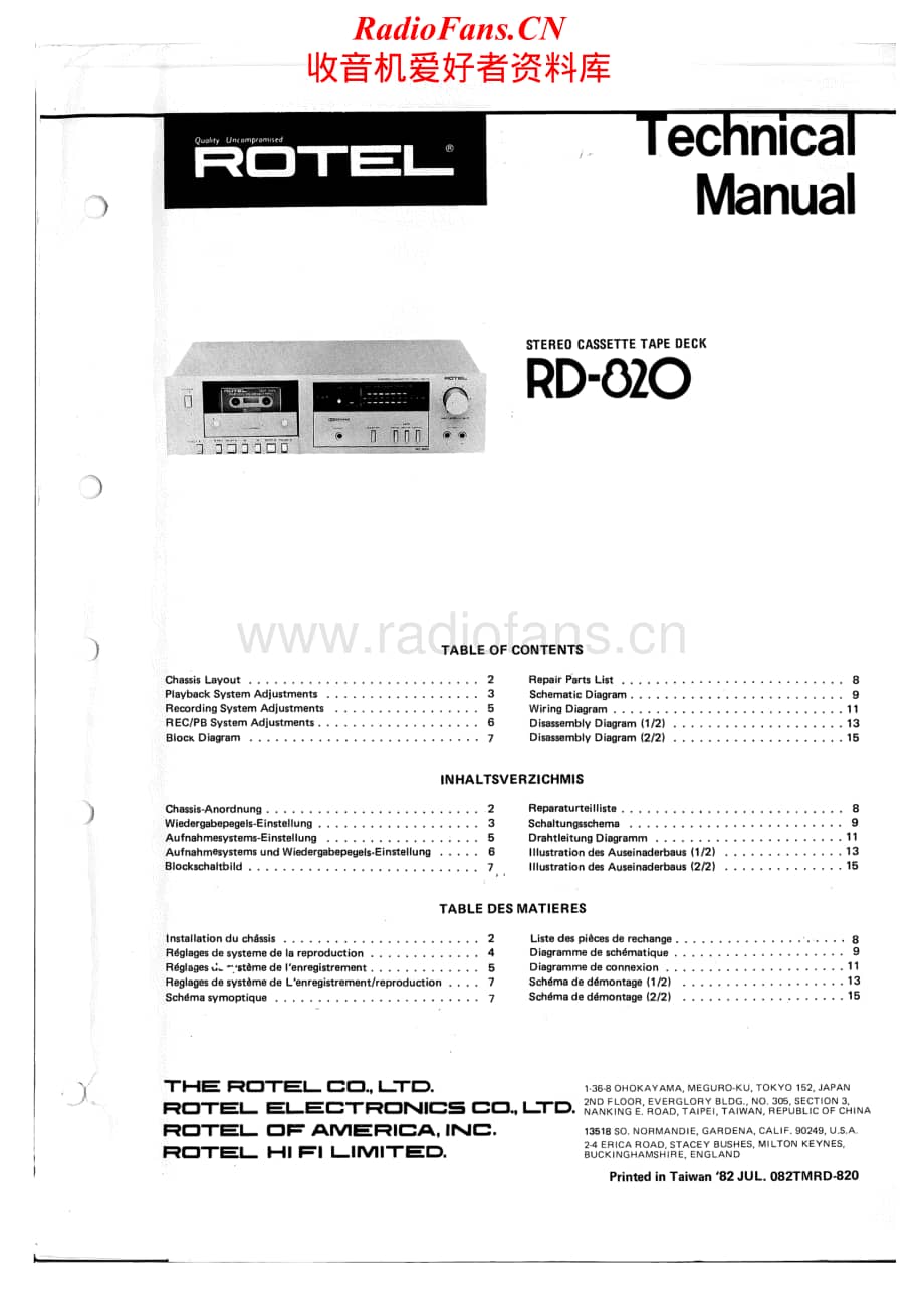 Rotel-RD-820-Service-Manual电路原理图.pdf_第1页