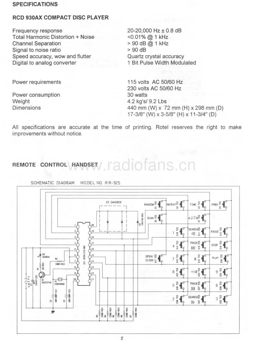 Rotel-RCD-930AX-Service-Manual电路原理图.pdf_第3页