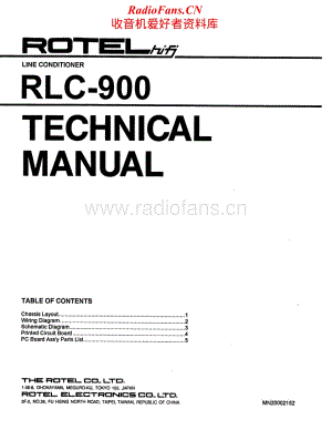 Rotel-RLC-900-Service-Manual电路原理图.pdf