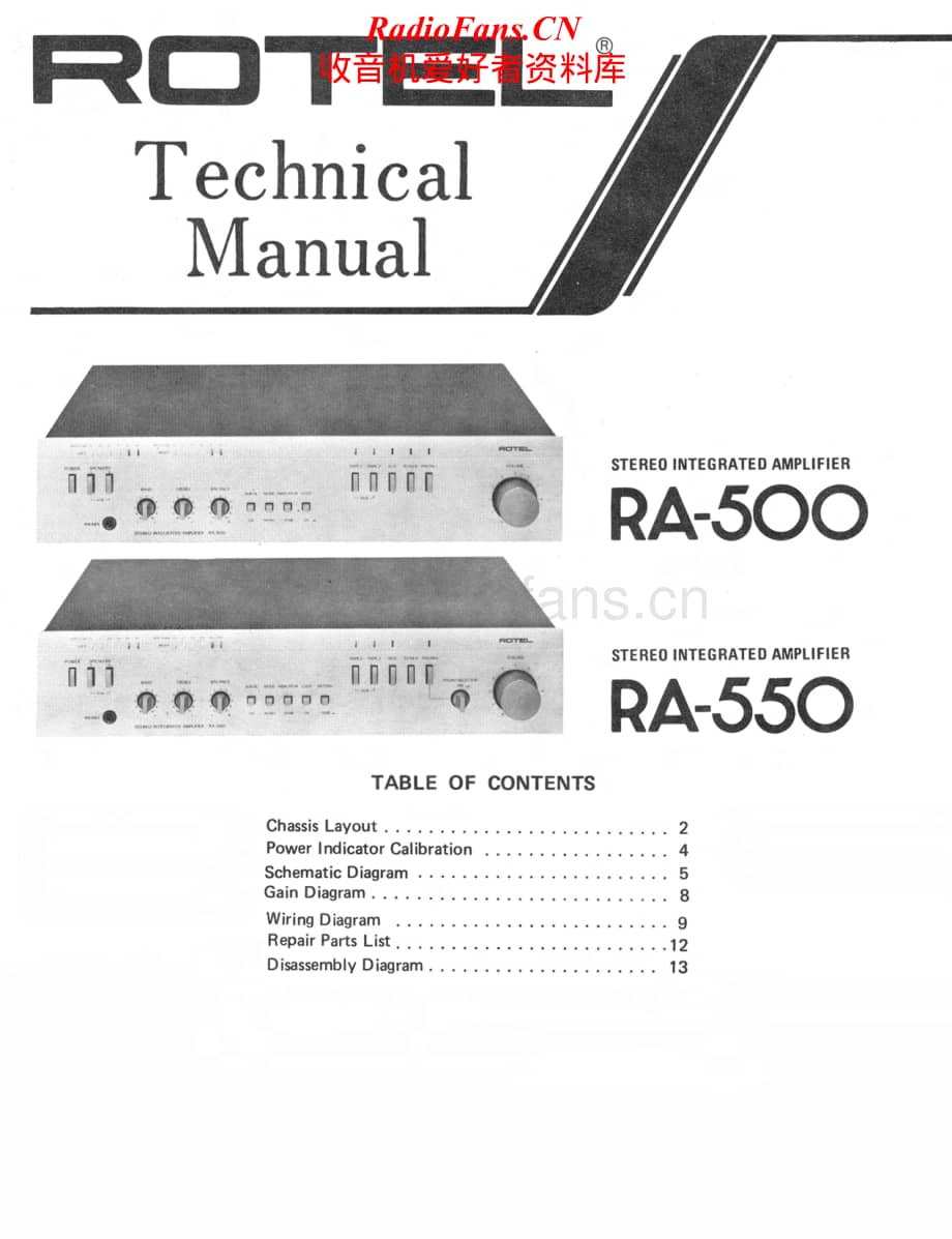 Rotel-RA-500-Service-Manual电路原理图.pdf_第1页