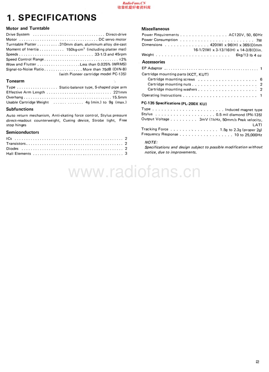 Pioneer-PL-200X-Service-Manual电路原理图.pdf_第2页