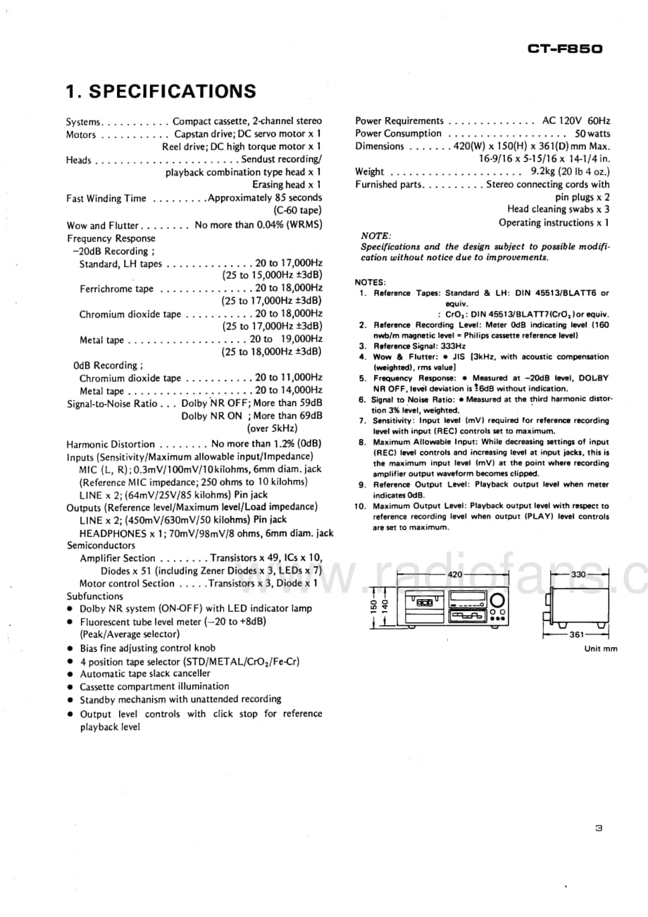 Pioneer-CTF-850-Service-Manual电路原理图.pdf_第3页