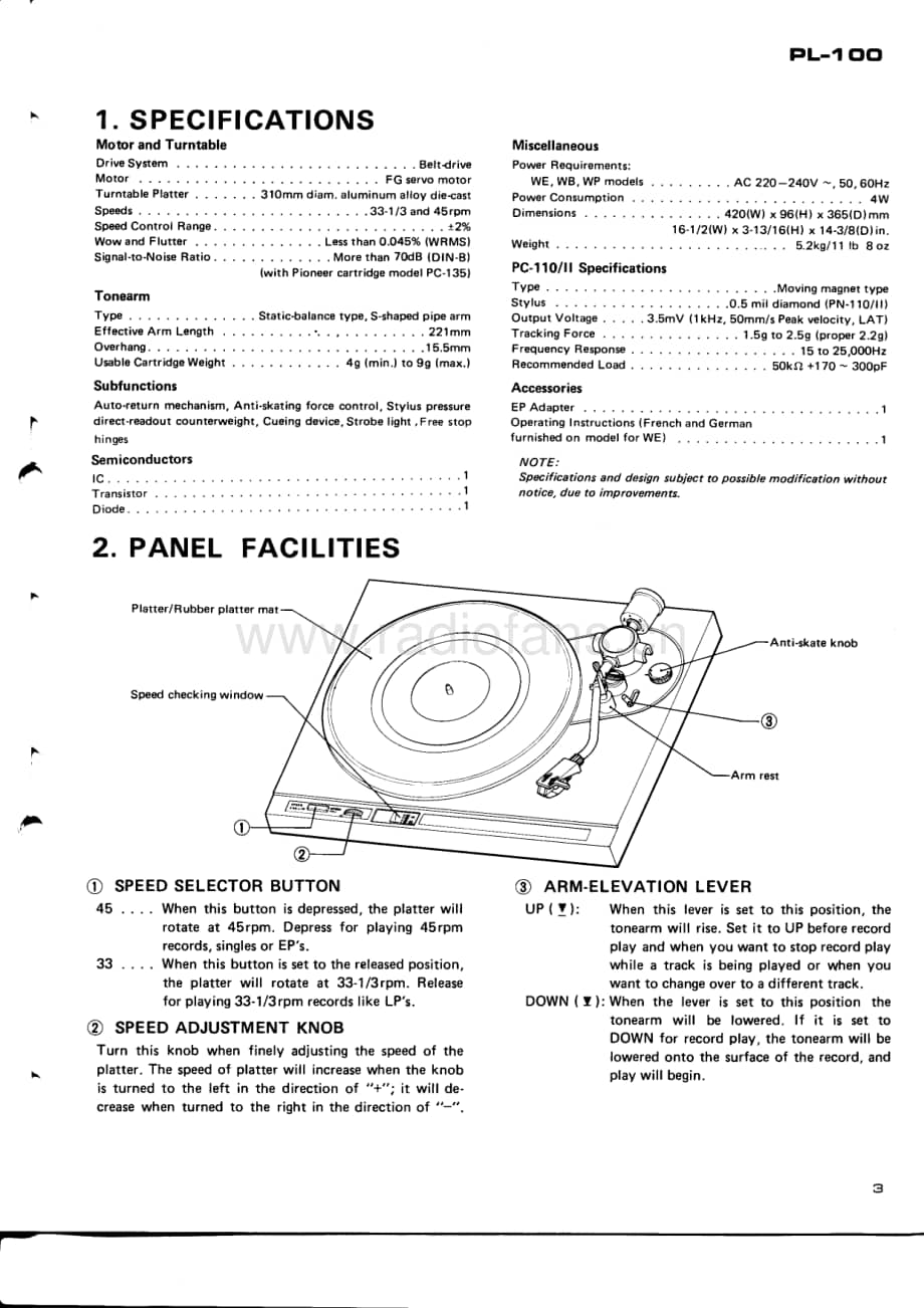 Pioneer-PL100-PL100X-Service-Manual (1)电路原理图.pdf_第3页