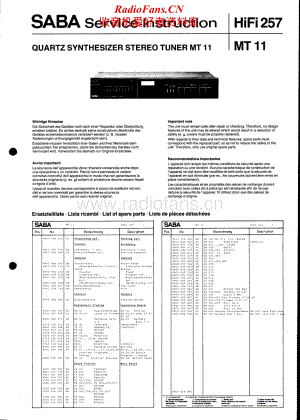 Saba-MT11-Service-Manual电路原理图.pdf