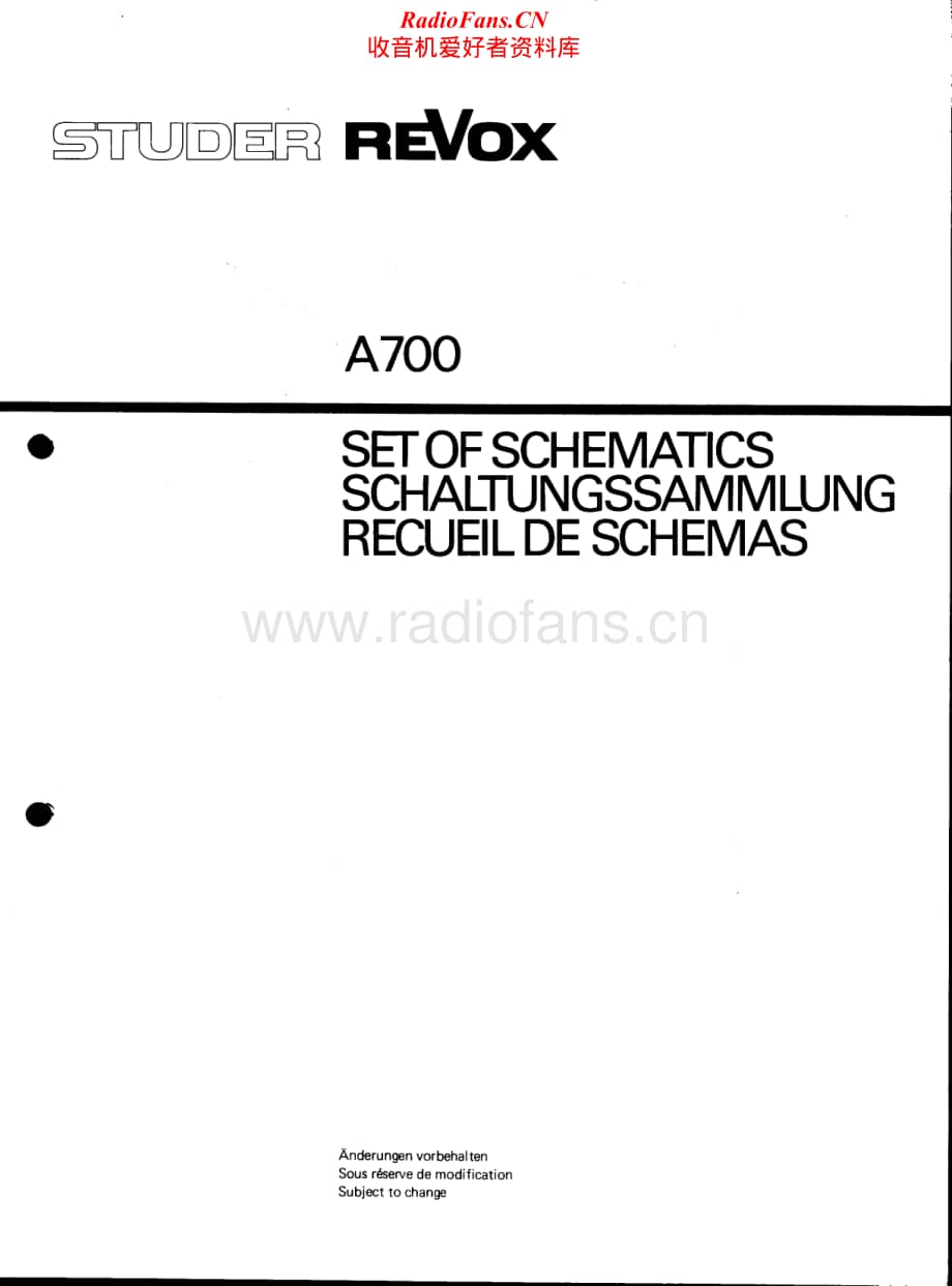 Revox-A-700-Schematic电路原理图.pdf_第1页