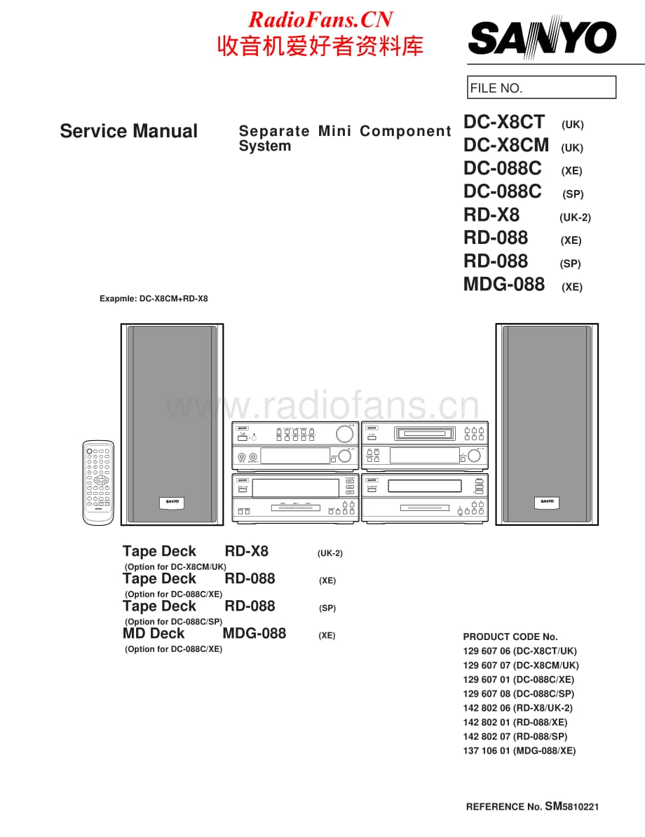 Sanyo-RD-X8-Service-Manual电路原理图.pdf_第1页