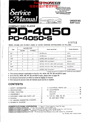 Pioneer-PD-4050S-Service-Manual电路原理图.pdf