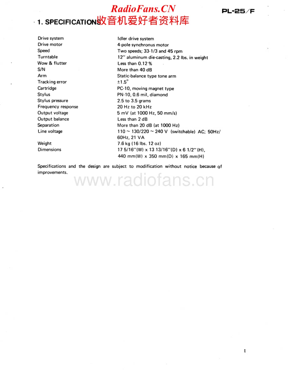 Pioneer-PL-25-Service-Manual电路原理图.pdf_第2页