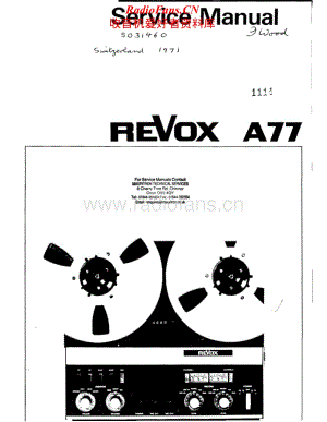 Revox-A-77-Service-Manual-4电路原理图.pdf
