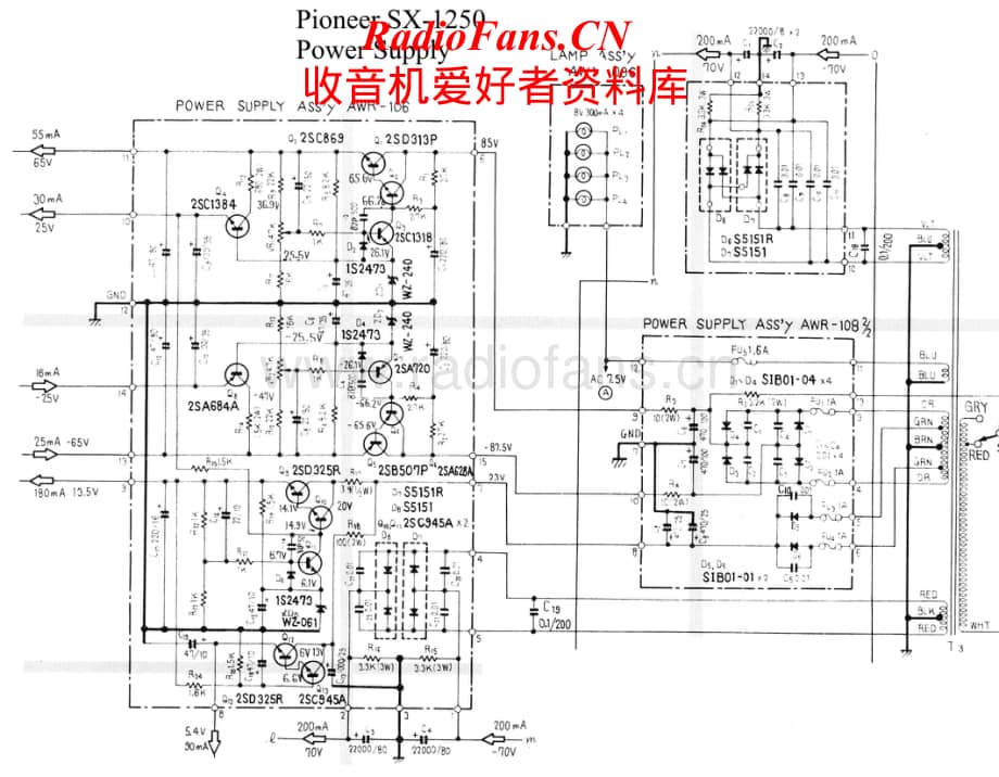 Pioneer-SX-1250-Schematic-2电路原理图.pdf_第1页