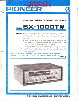 Pioneer-SX-1000-TW-Service-Manual电路原理图.pdf