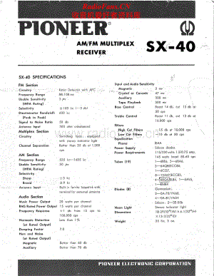 Pioneer-SX-40-Schematic电路原理图.pdf