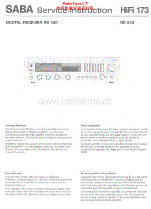 Saba-RS930-Service-Manual电路原理图.pdf
