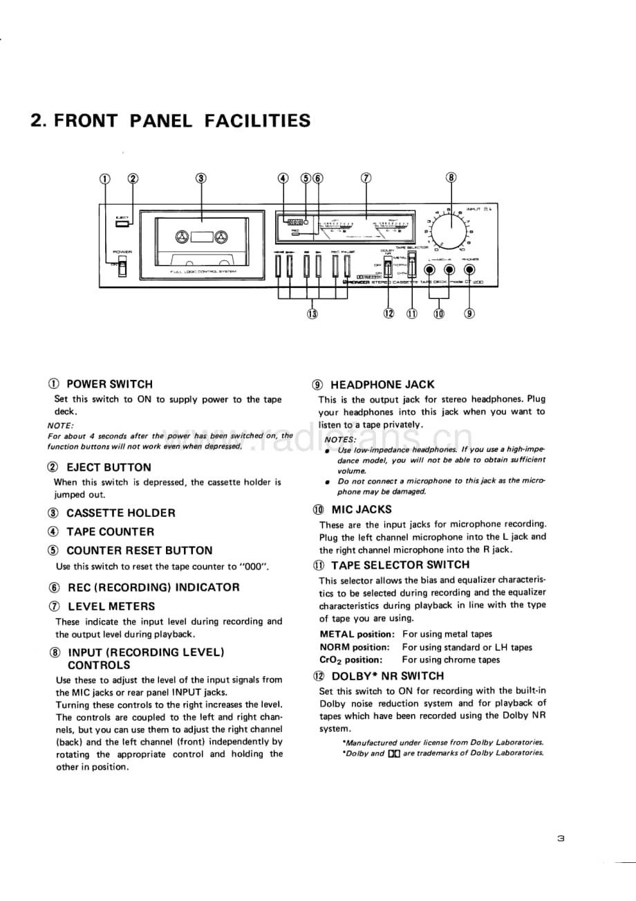 Pioneer-CT-200-Service-Manual电路原理图.pdf_第3页