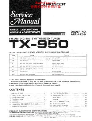 Pioneer-TX-950-Service-Manual电路原理图.pdf
