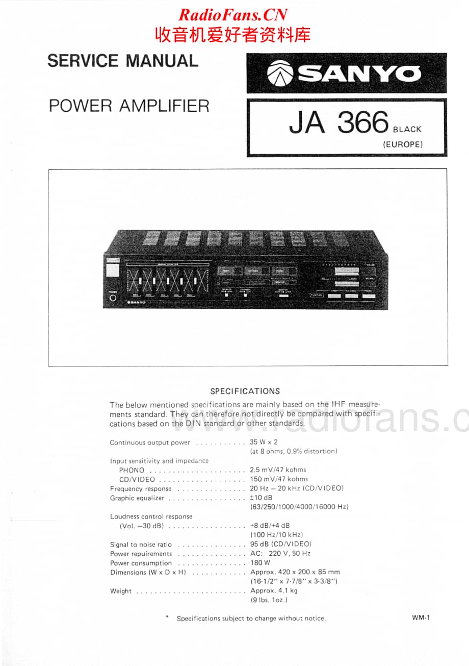 Sanyo-JA-366-Service-Manual电路原理图.pdf_第1页