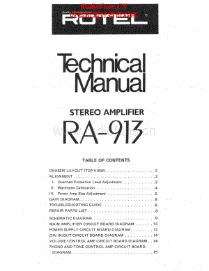 Rotel-RA-913-Service-Manual电路原理图.pdf