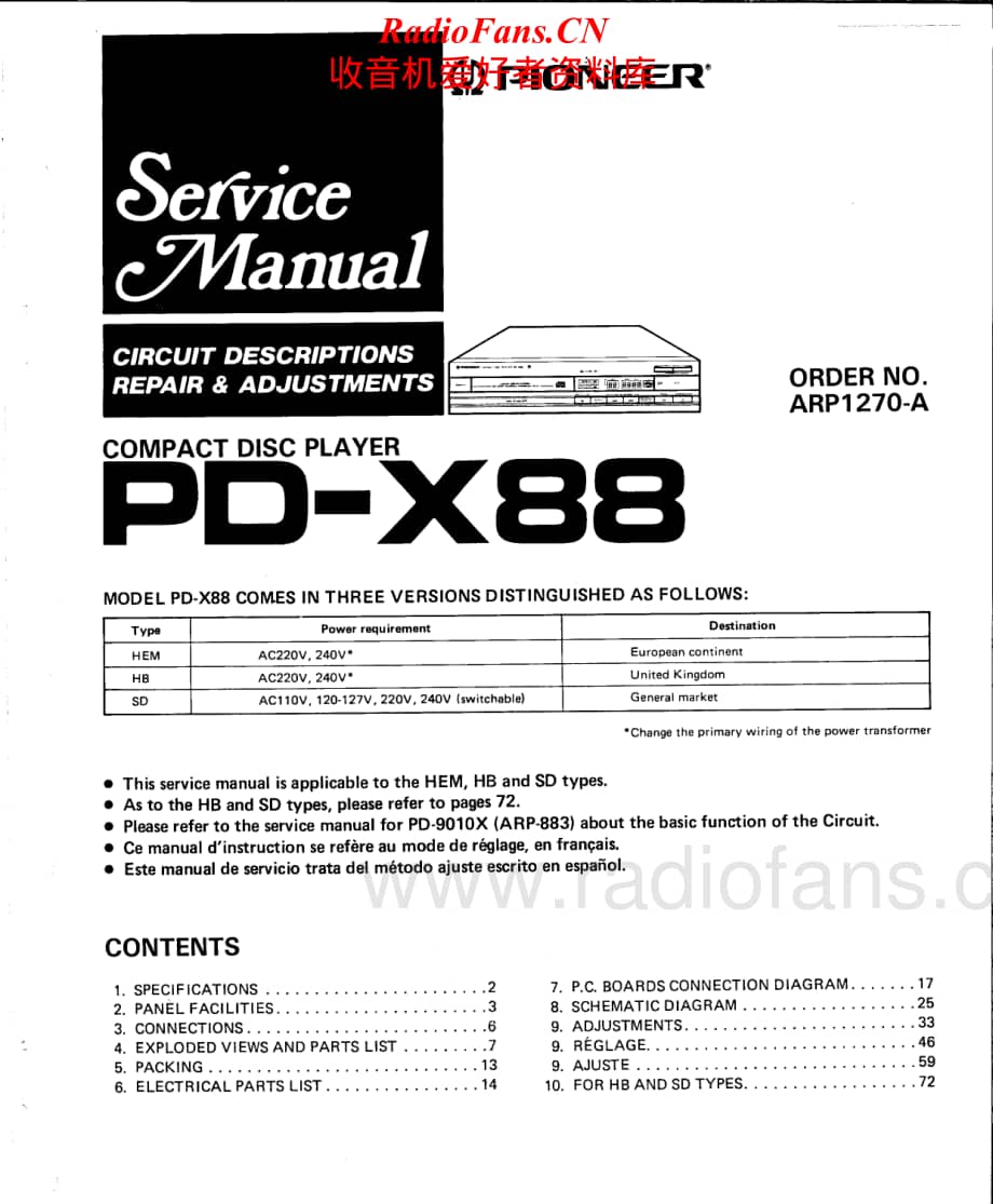 Pioneer-PD-X88-Service-Manual电路原理图.pdf_第1页