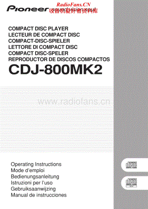Pioneer-CDJ-800-Mk2-Owners-Manual电路原理图.pdf