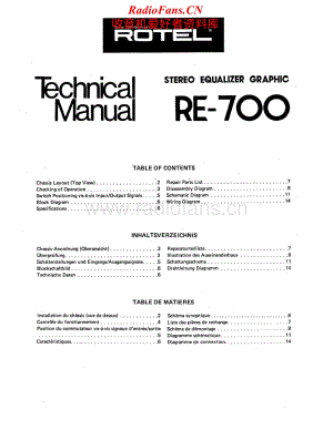 Rotel-RE-700-Service-Manual电路原理图.pdf