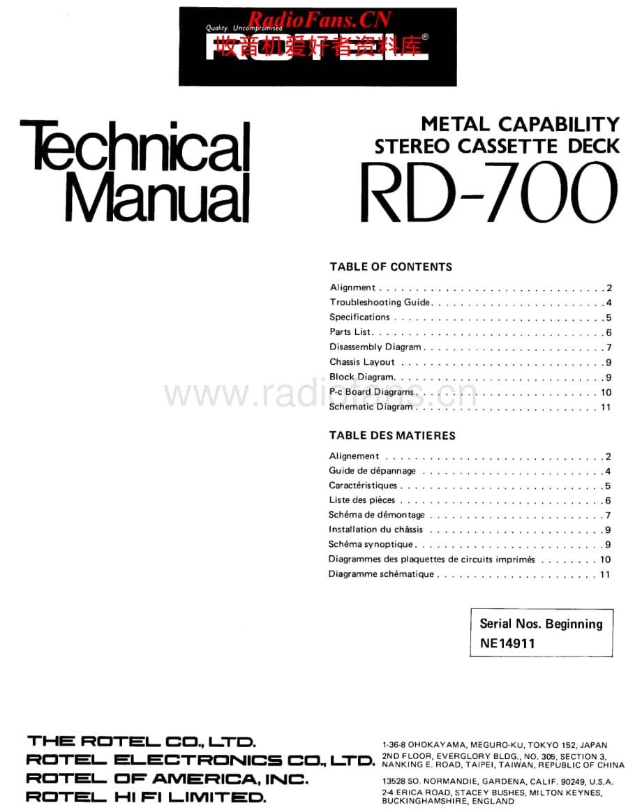 Rotel-RD-700-Service-Manual电路原理图.pdf_第1页