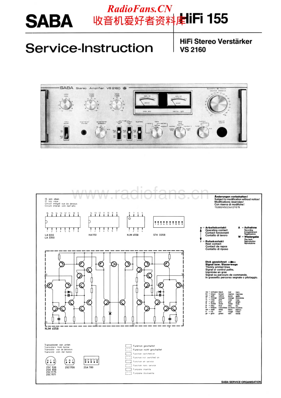 Saba-VS-2160-Service-Manual电路原理图.pdf_第1页