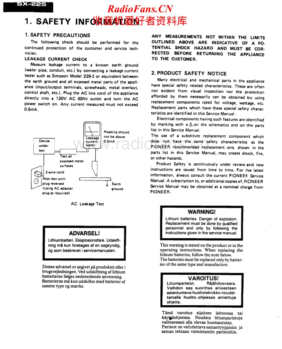 Pioneer-SX-225-Service-Manual电路原理图.pdf_第2页