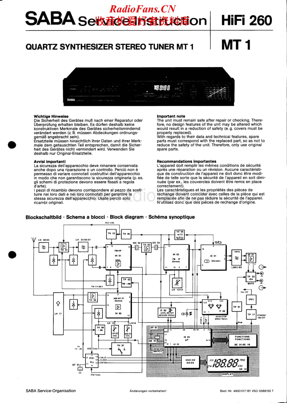 Saba-MT1-Service-Manual电路原理图.pdf_第1页