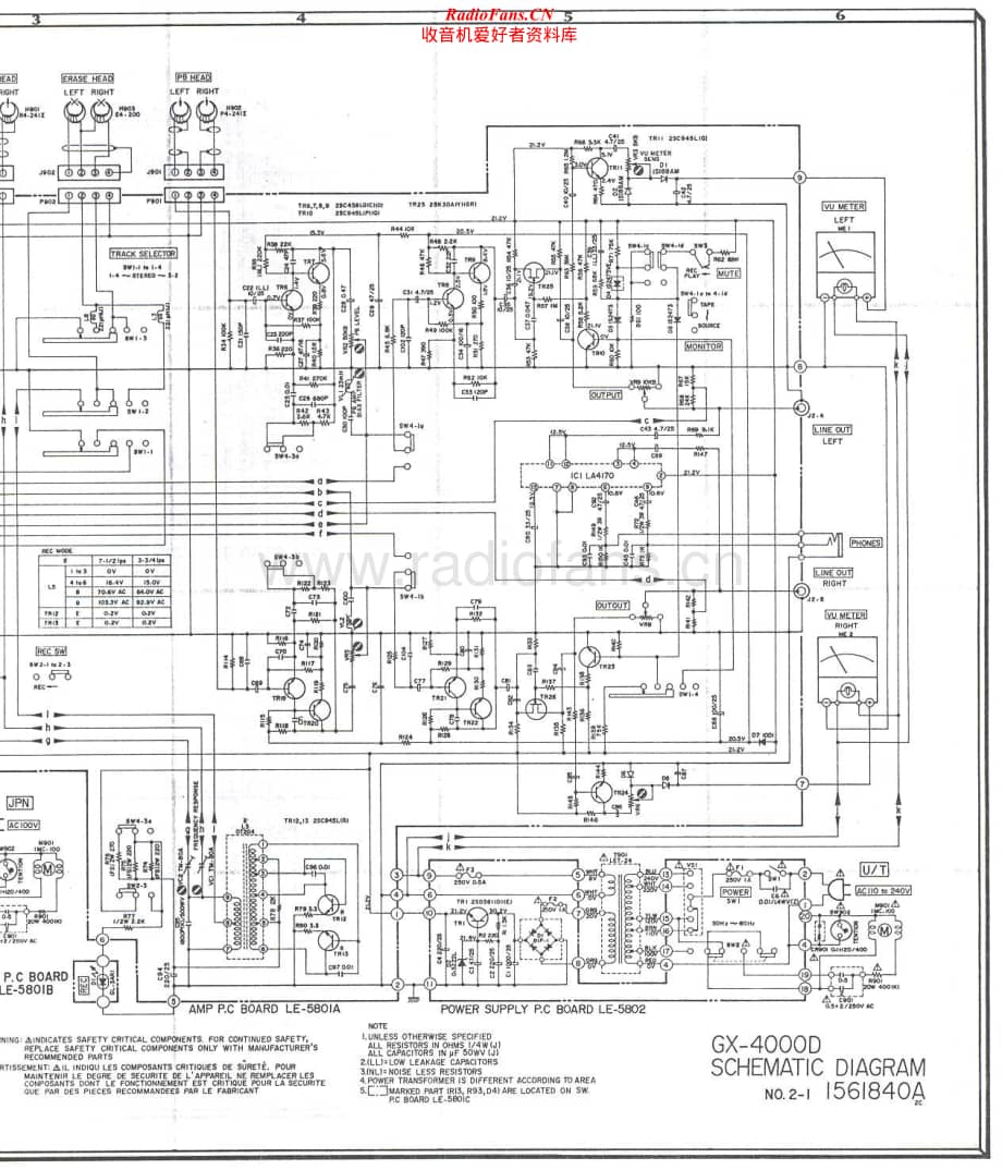 Akai-GX4000D-tape-sch2维修电路原理图.pdf_第1页