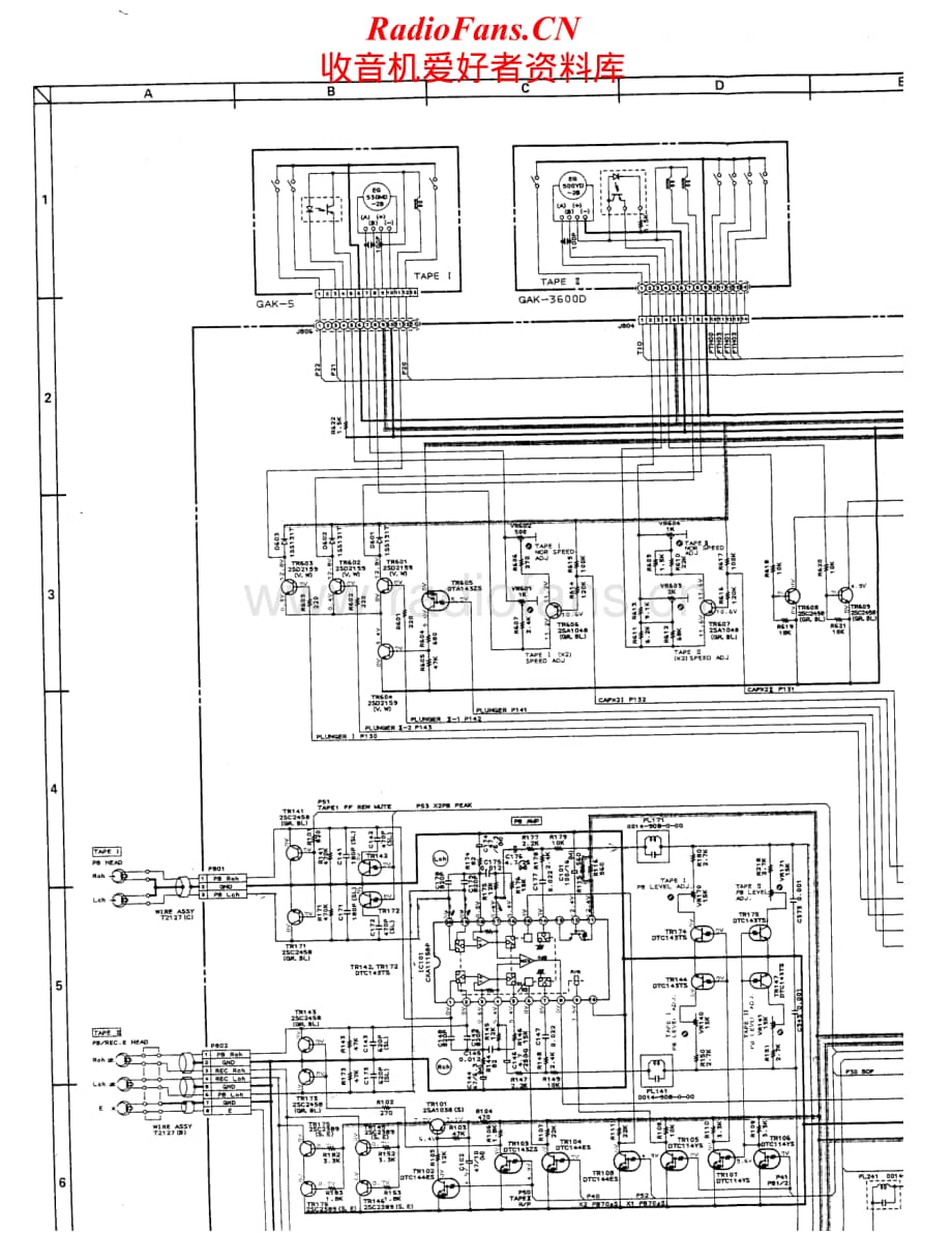 Akai-HXM630W-tape-sch维修电路原理图.pdf_第1页