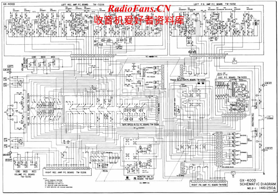 Akai-GX400D-tape-sch维修电路原理图.pdf_第1页