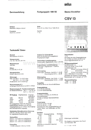 BraunCSV13ServiceManual电路原理图.pdf