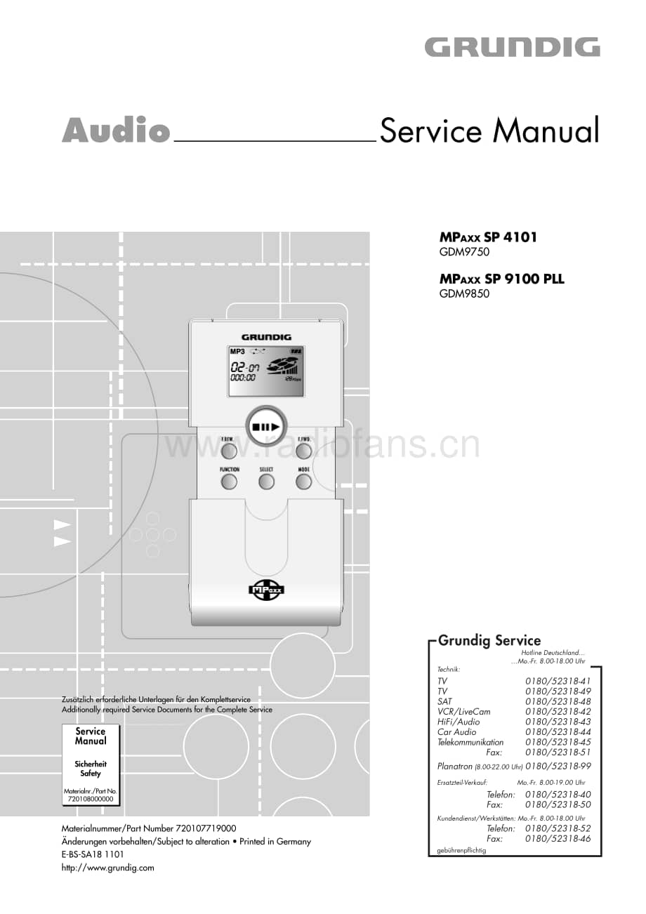 GrundigSP4101 维修电路图、原理图.pdf_第1页