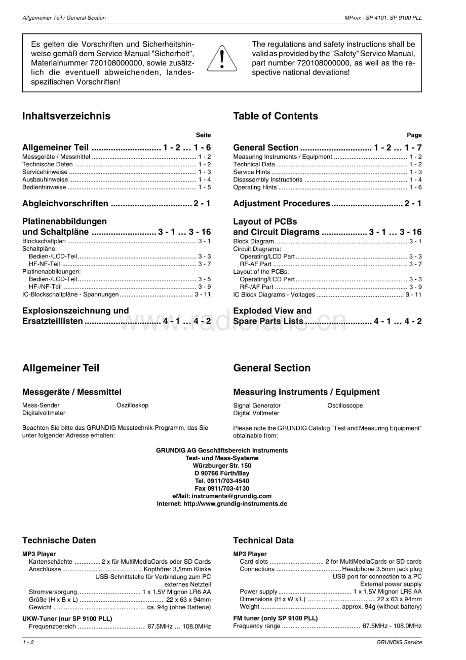 GrundigSP4101 维修电路图、原理图.pdf_第2页