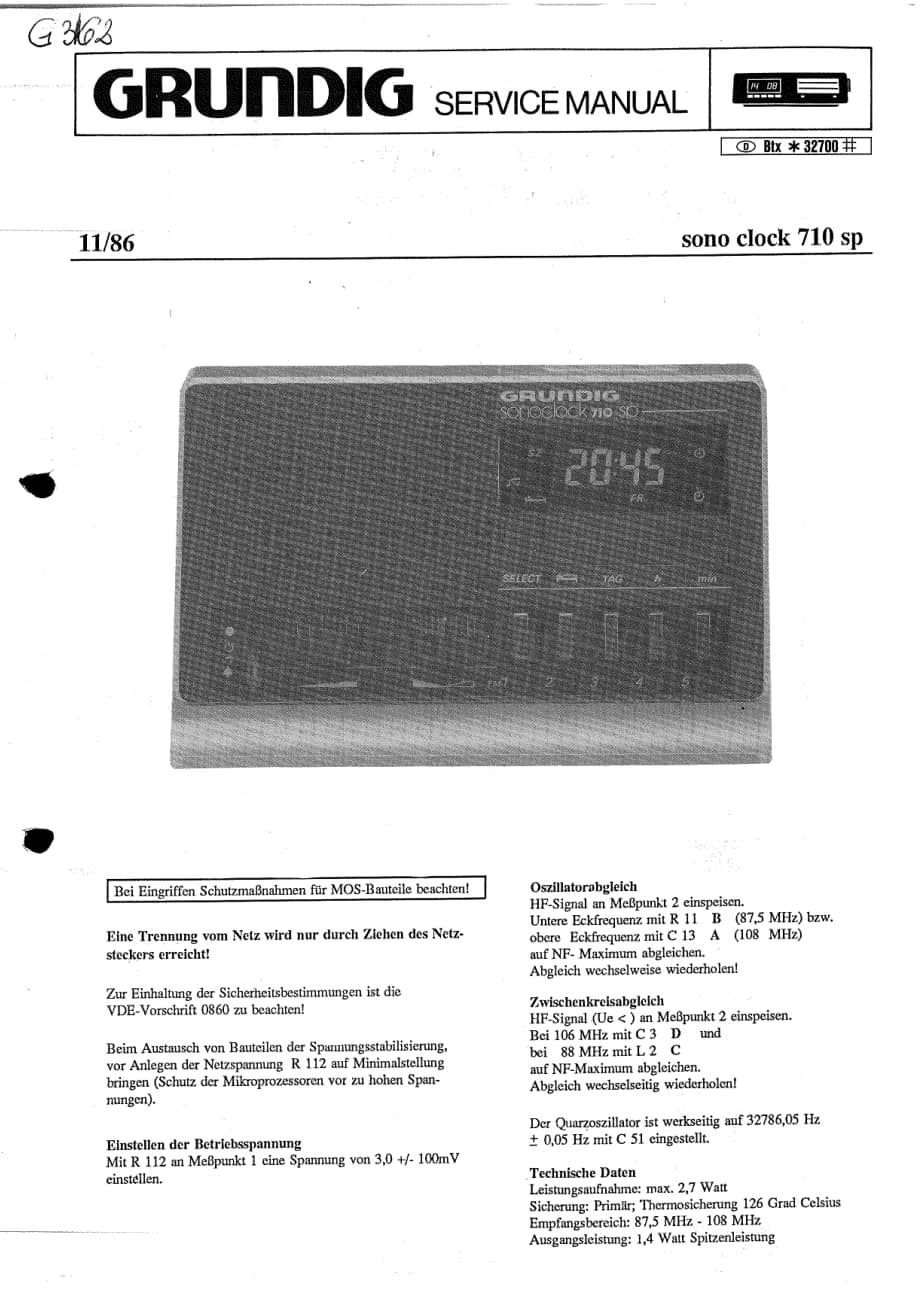 GrundigSonoclock710 维修电路图、原理图.pdf_第1页