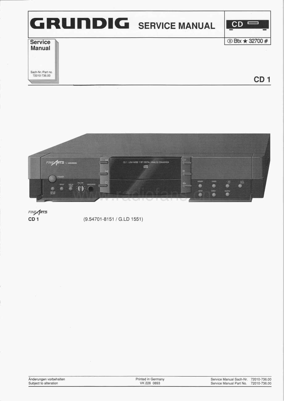 GrundigCD1 维修电路图、原理图.pdf_第1页