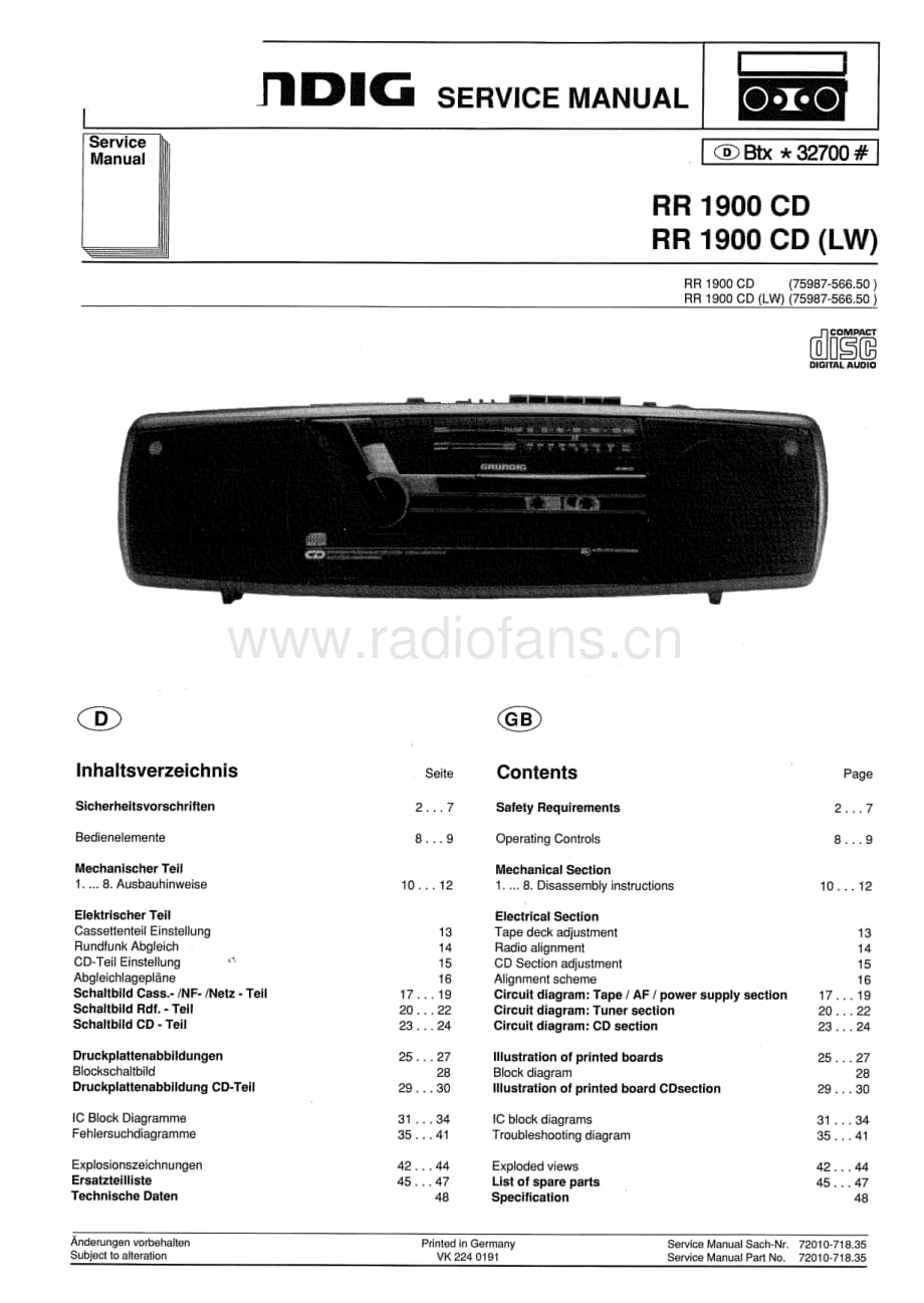 GrundigRR1900CD 维修电路图、原理图.pdf_第1页