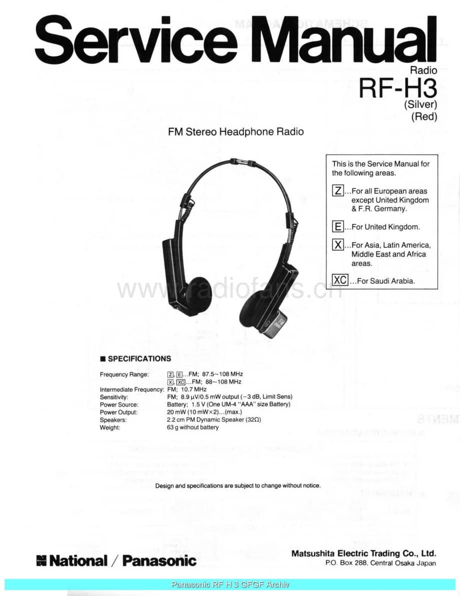 Panasonic_RF-H3_sch 电路图 维修原理图.pdf_第1页