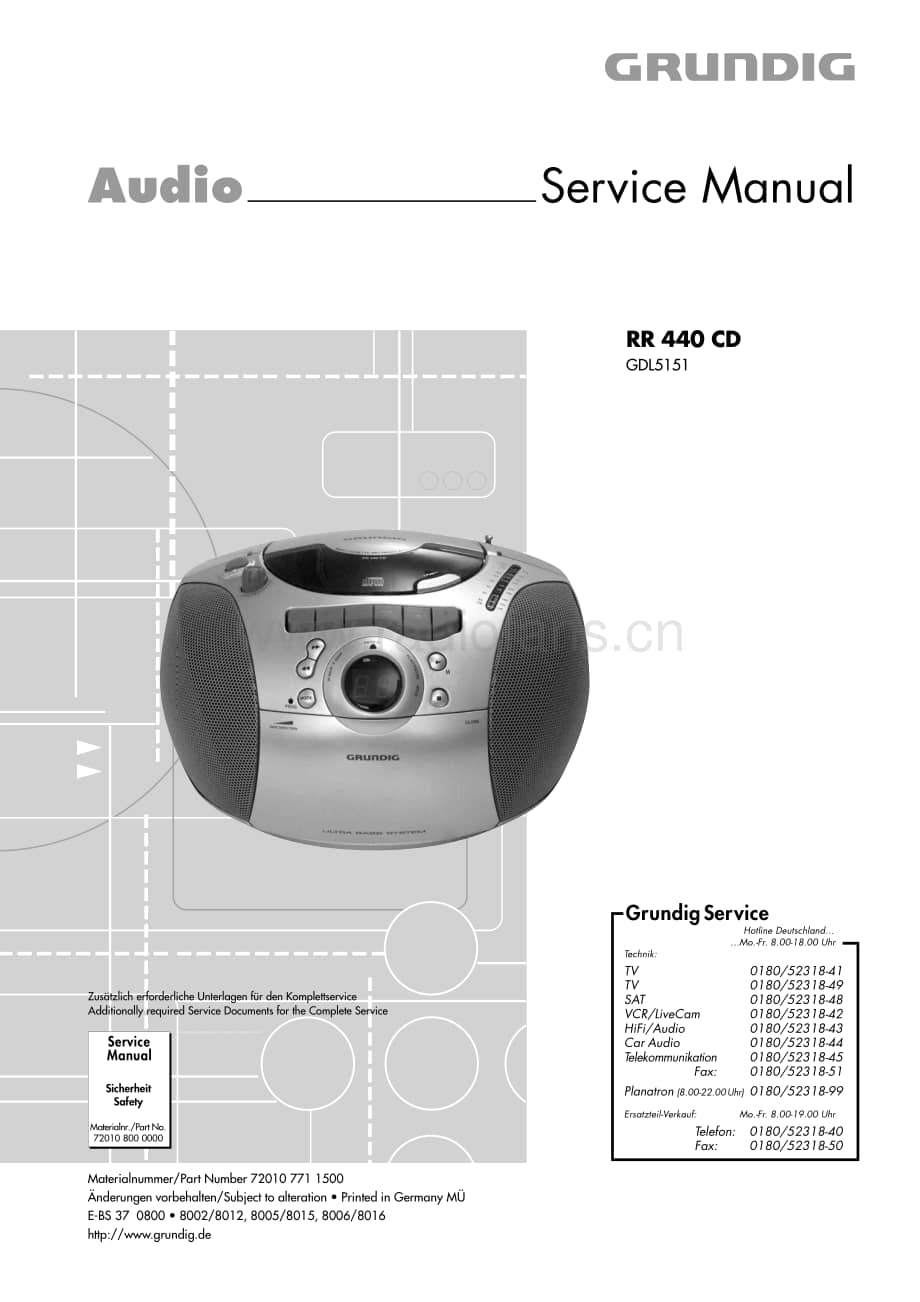 GrundigRR440CD 维修电路图、原理图.pdf_第1页