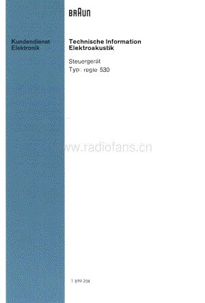 BraunRegie530ServiceManual电路原理图.pdf