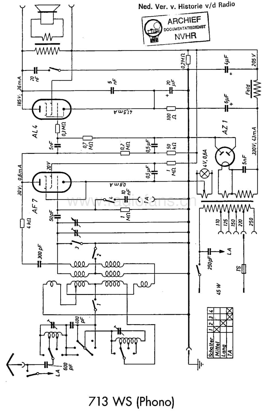 Telefunken_713WS 维修电路图 原理图.pdf_第1页