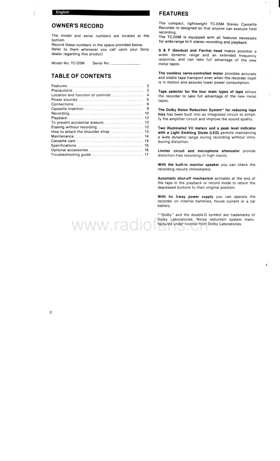 Sony D5M guide电路图 维修原理图.PDF_第2页