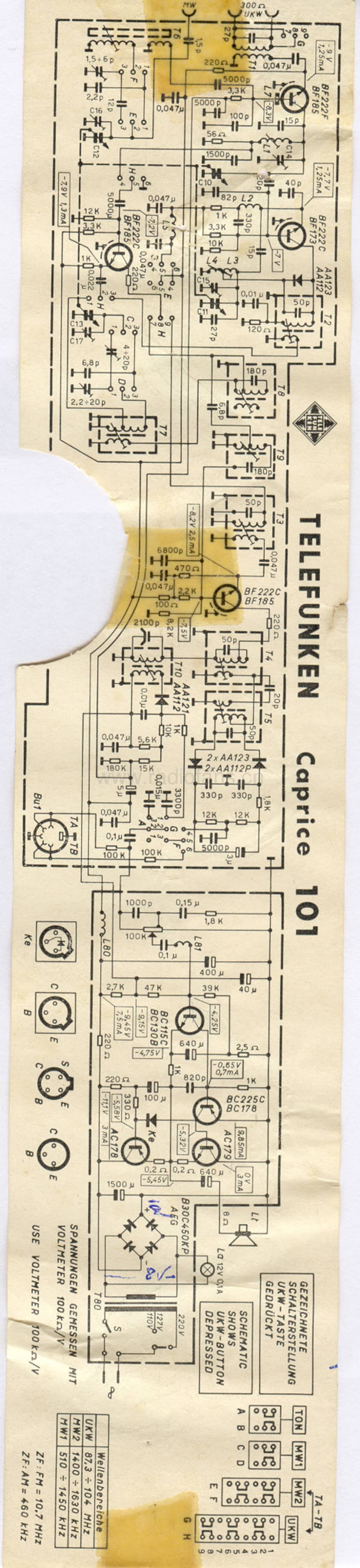 TelefunkenCaprice101维修电路图、原理图.pdf_第1页