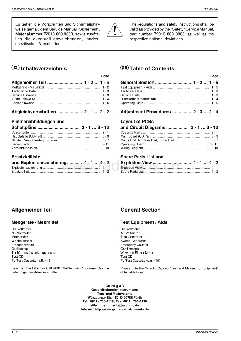 GrundigRR300CDServiceManual(1) 维修电路图、原理图.pdf_第2页