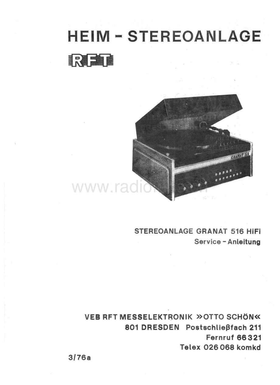 TelefunkenGranat516维修电路图、原理图.pdf_第1页