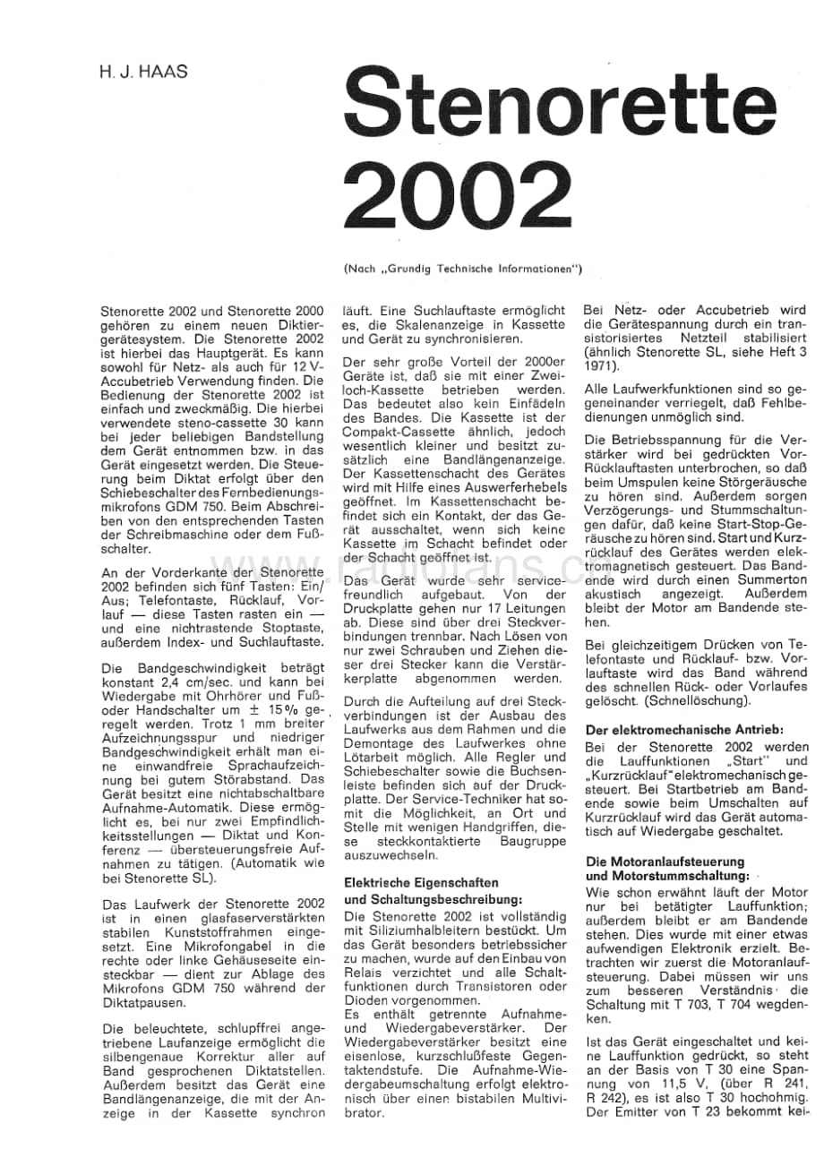 GrundigStenorette2002 维修电路图、原理图.pdf_第1页