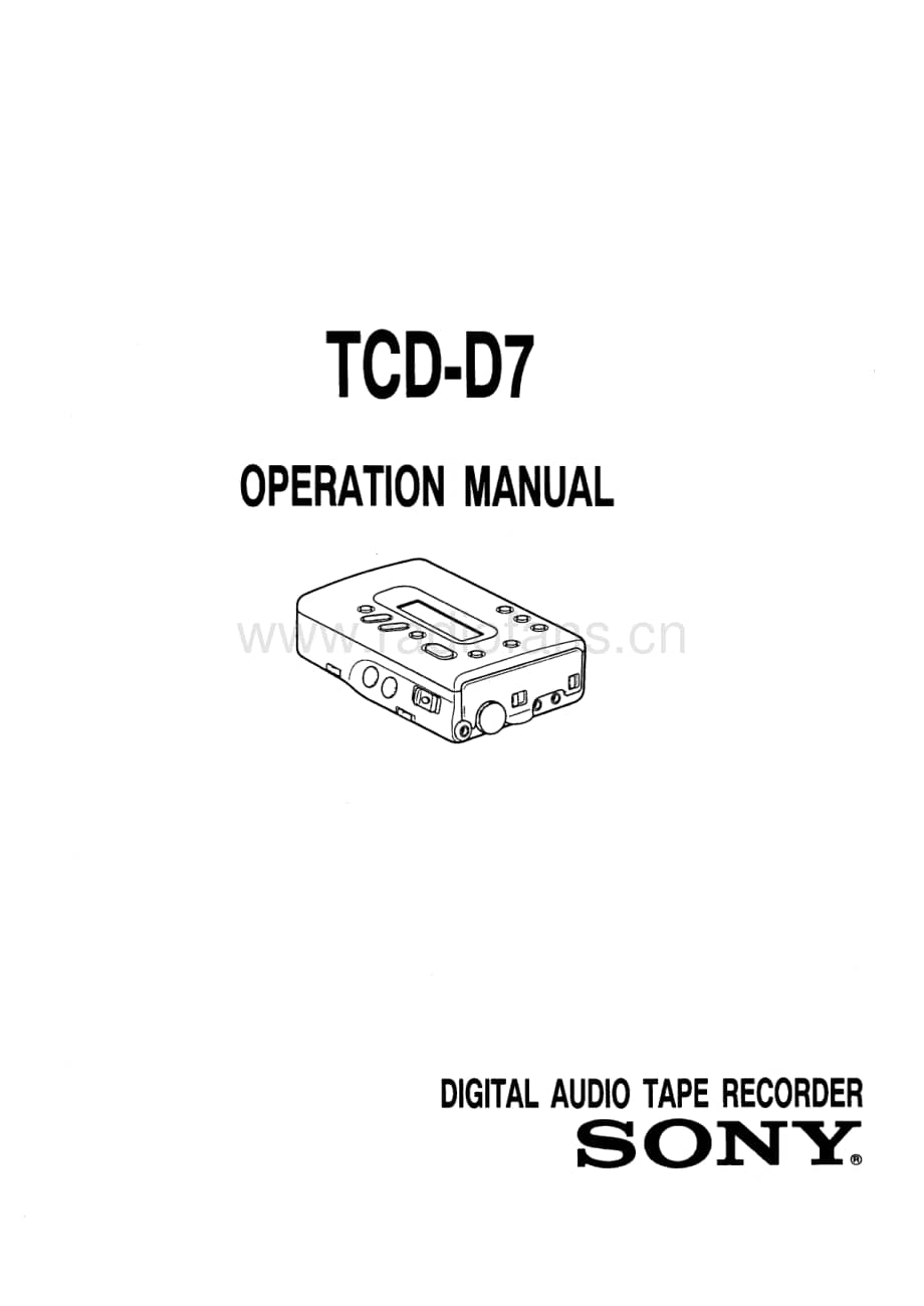 sony tcd d7 资料电路图 维修原理图.pdf_第1页