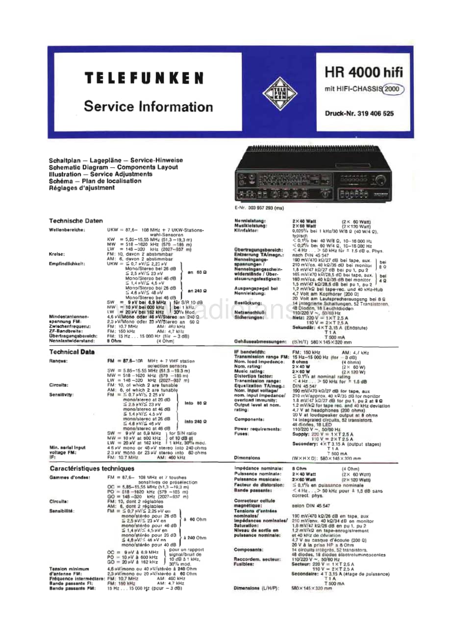 TelefunkenHR4000维修电路图、原理图.pdf_第1页