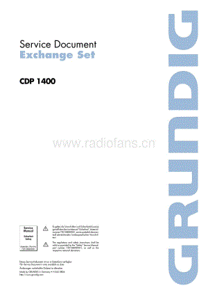 GrundigCDP1400 维修电路图、原理图.pdf