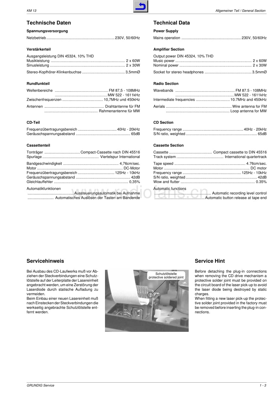 GrundigKM13 维修电路图、原理图.pdf_第3页